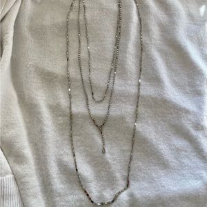 Stella & Dot Silver Shimmer Chain Layering Necklace